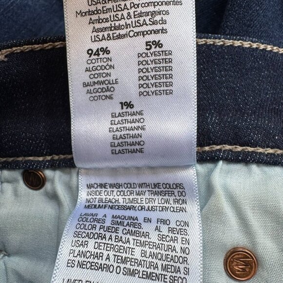 New MOTHER Mid Rise Dazzler Ankle Jeans Straight Leg Denim Off Limits Blue 25 - Picture 8 of 14